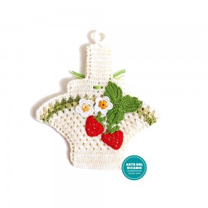 Crochet Potholder - Strawberry Basket